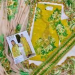 Luxury Cotton Embroidery Unstitched Three-Piece