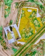 Luxury Cotton Embroidery Unstitched Three-Piece
