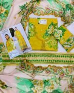 Luxury Cotton Embroidery Unstitched Three-Piece - Image 2