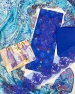 Luxury Cotton Embroidery Unstitched Three-Piece