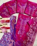 Luxury Cotton Embroidery Unstitched Three-Piece