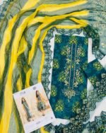Luxury Cotton Embroidery Unstitched Three-Piece